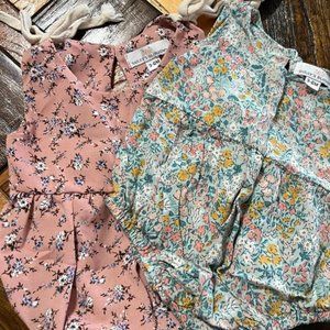 Baby Girl Bailey's Blossoms Romper Bundle size 3-6 months